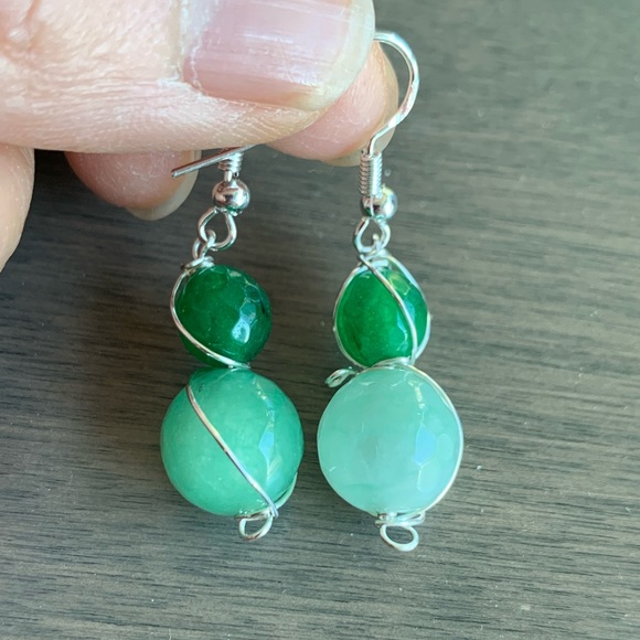 New handmade natural gemstone earrings - Picture 1 of 3